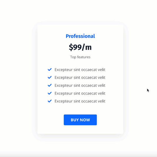 Animated Pricing Blocks