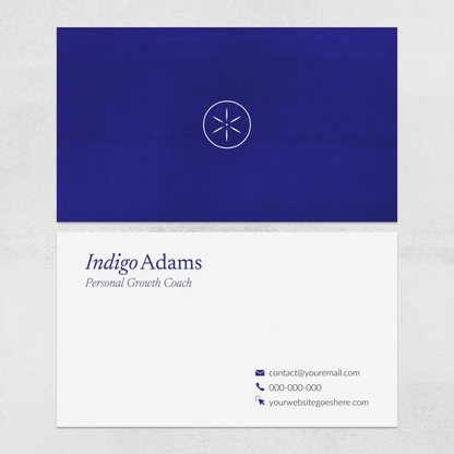 Indigo Business Card Canva Template