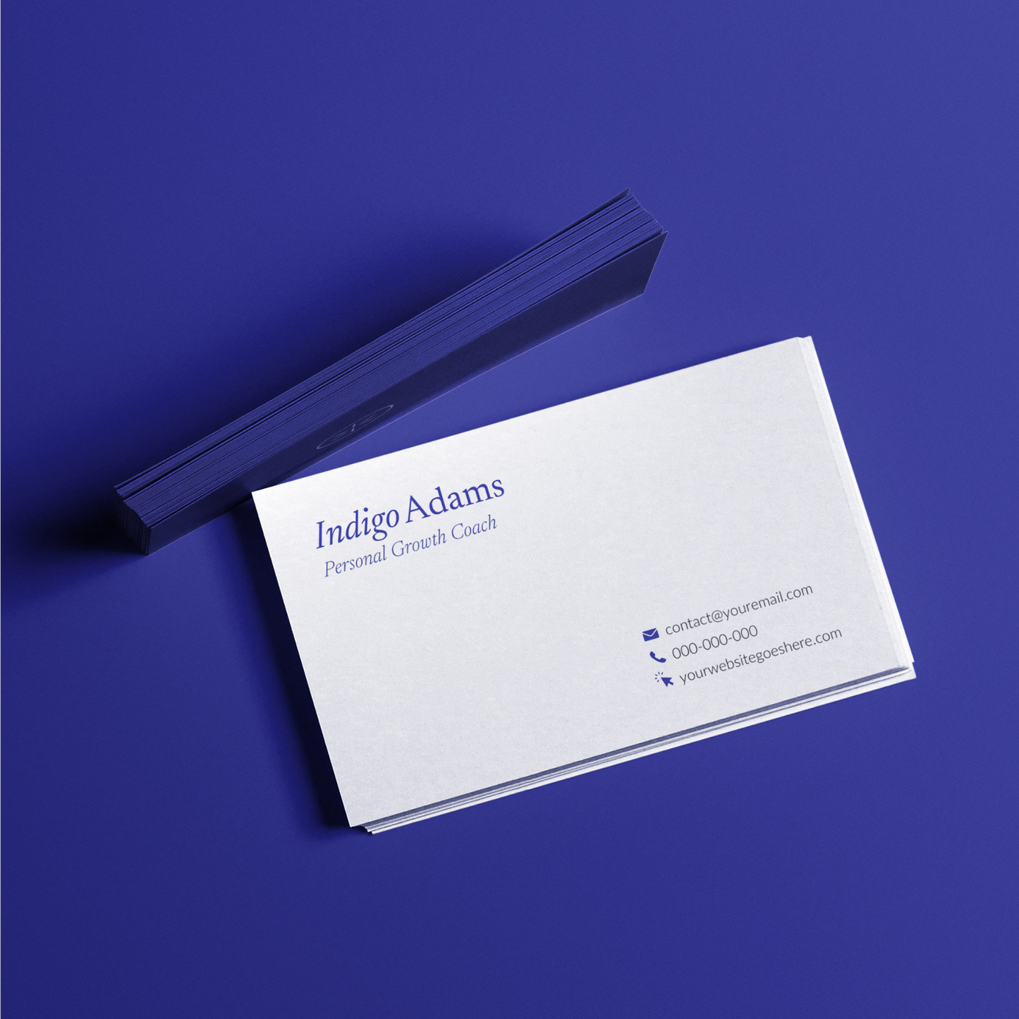 Indigo Business Card Canva Template