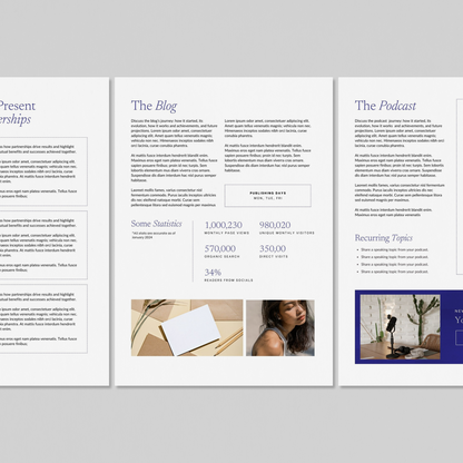 Indigo Media Kit Canva Template