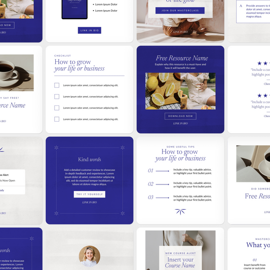 Indigo Social Media Canva Templates