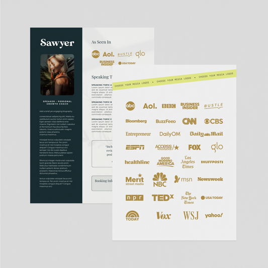 Sawyer Speaker One-Sheet Canva Template