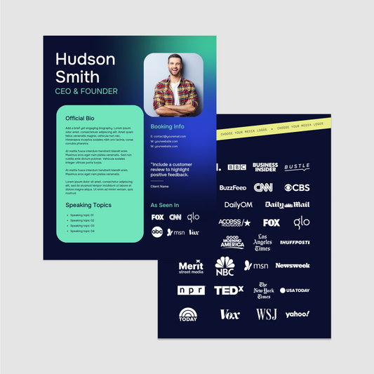 Hudson Speaker One-Sheet Canva Template